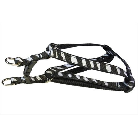 FLYFREE ZEBRA-WHITE-BLK.1-H Zebra Dog HarnessBlack & White Extra Small FL861178